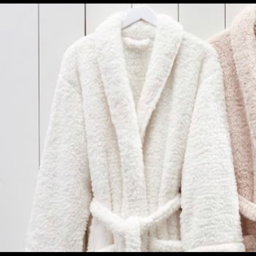 Pottery Barn TEDDY BEAR ROBE White Teen / Ladies Womens Small Soft Cozy Bathrobe